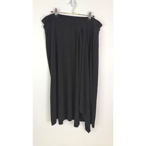Michael Kors Skirt Women's XL Asymmetrical Draped Midi‎ Black